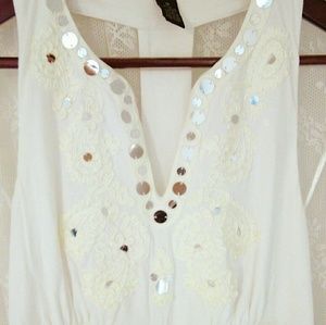 INC embroidered mirrored maxi dress